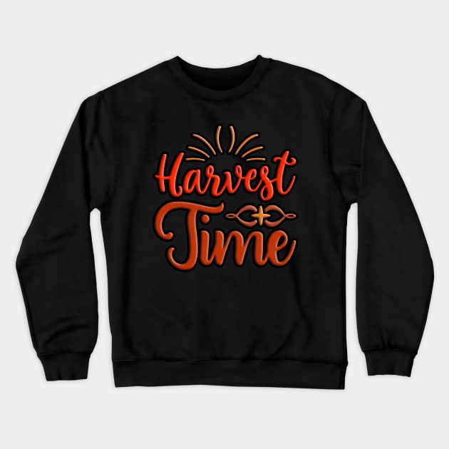 Harvest Time, colorful autumn, fall seasonal design Crewneck Sweatshirt by crazytshirtstore